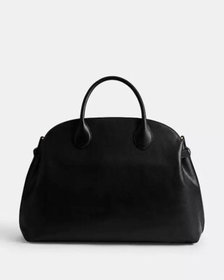 Coach Soft Empire 48 Carryall Bag Black Natural Grain Leather