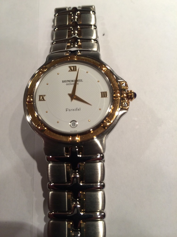 Men's Raymond Weil Parsifal Two Tone SS & 18 K Gold Quartz Watch