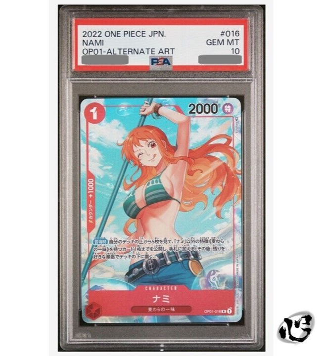 PSA 10 ONE PIECE Card Game Nami OP01-016 R Rare Romance Dawn GEM