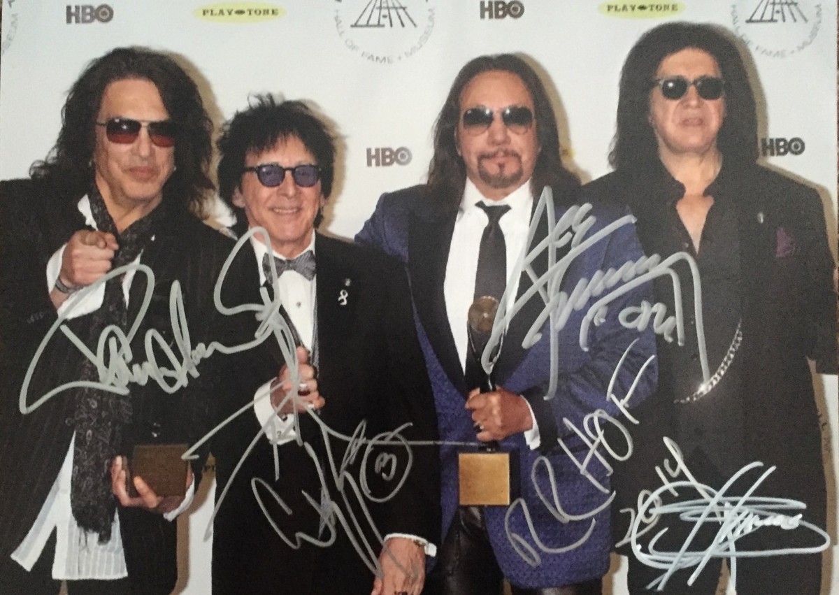 KISS Signed Photo Gene Simmons Paul Stanley Autographed Ace