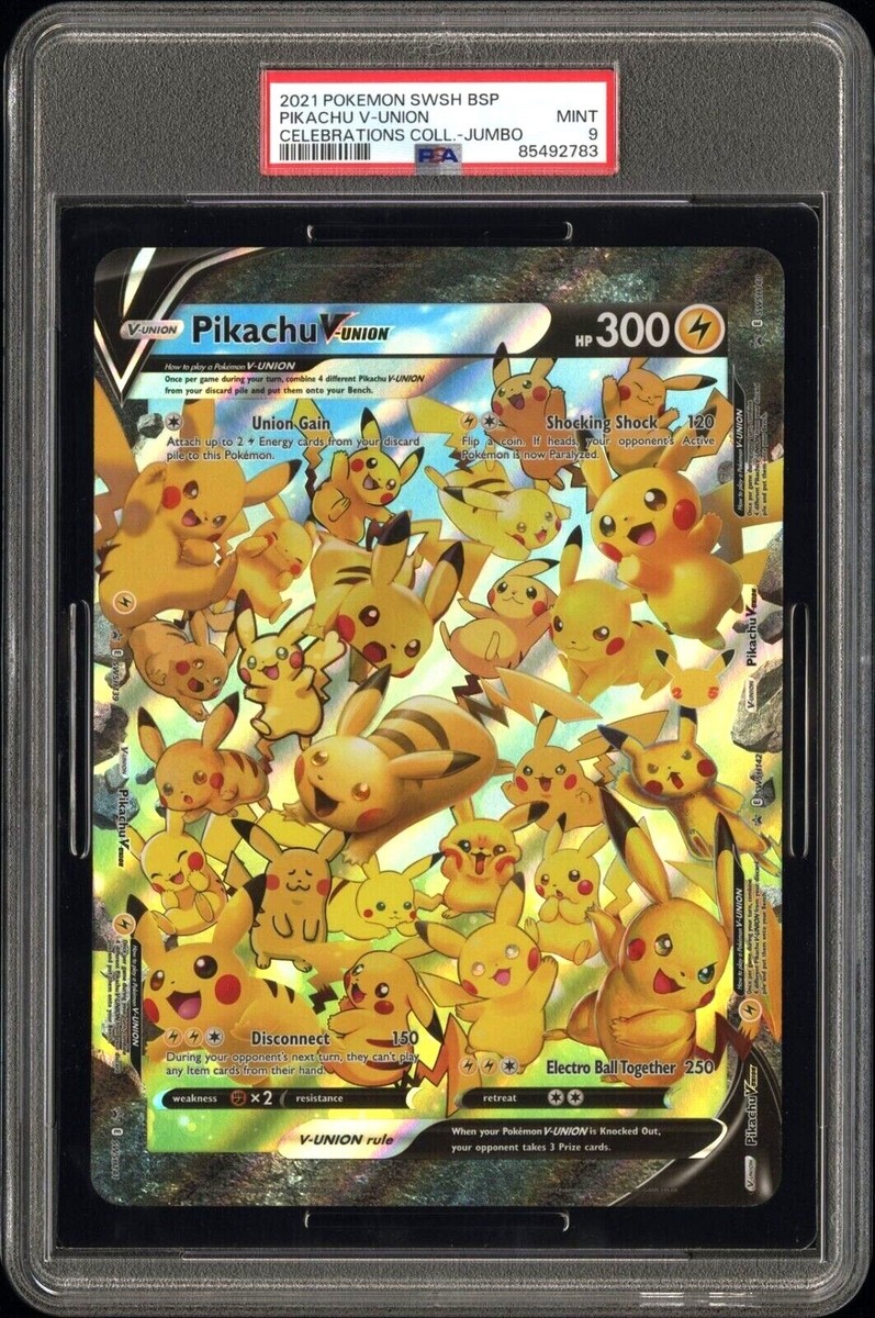 PSA 9 MINT JUMBO 2021 POKEMON SWSH BLACK STAR PROMO PIKACHU V