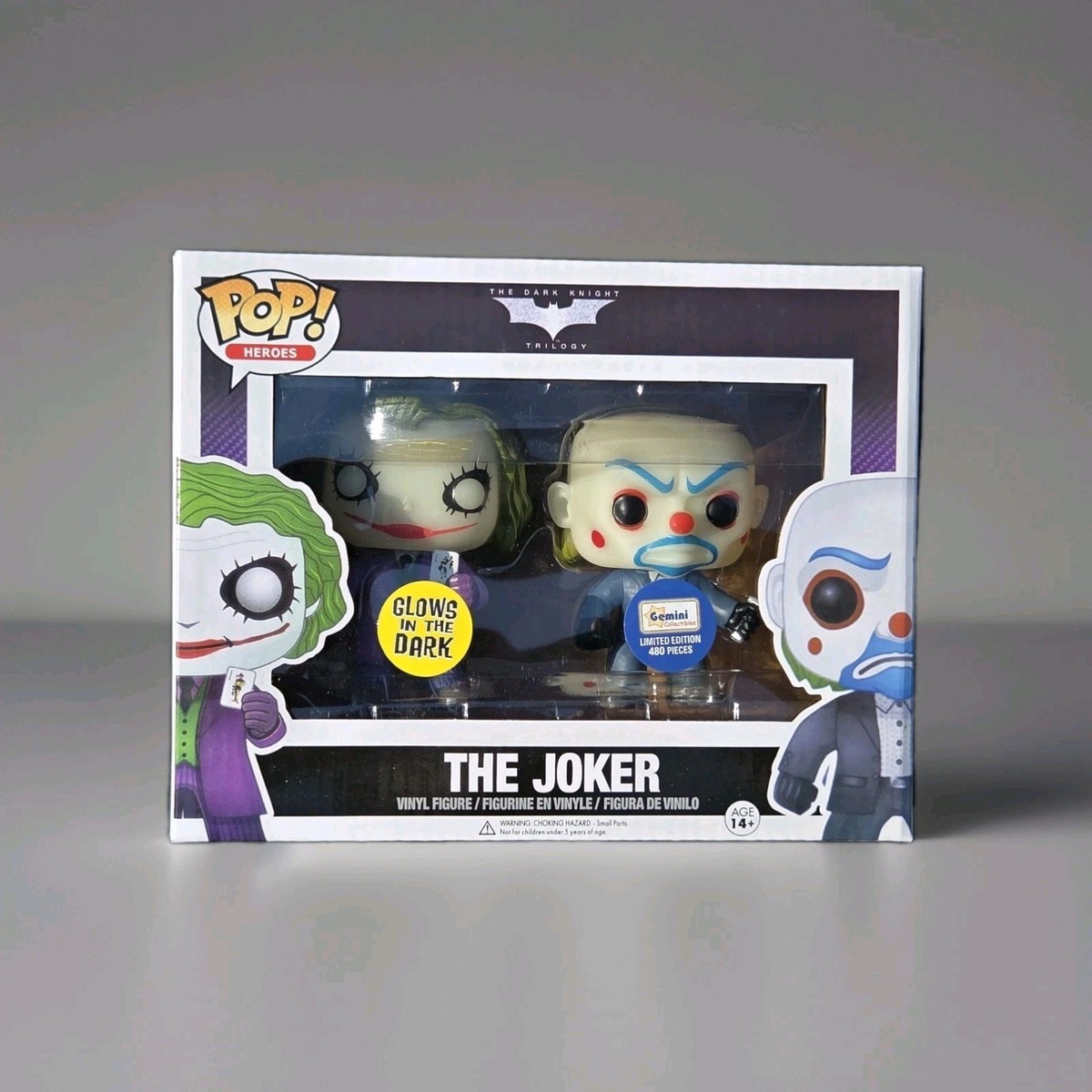 Funko Pop! The Joker & Bank Robber 2 Pack GITD Gemini LE 480 Pcs