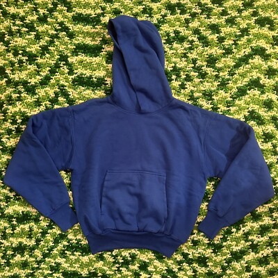 Yeezy x Gap Engineered by Balenciaga Logo Shrunken Hoodie Blue
