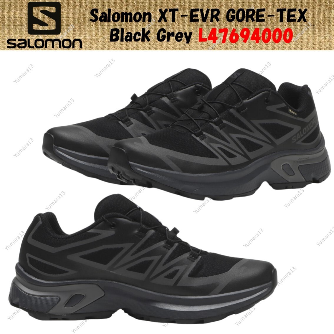 Salomon XT-EVR GORE-TEX Black Grey L47694000 Men's Size | eBay