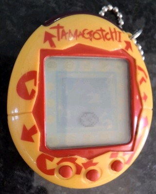 Vintage Tamagotchi Connection V1 - Yellow Red 2004 Working +