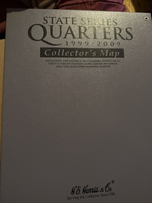 State Quarter Series Collector's Quarters Map 1999-2009 Fold Out
