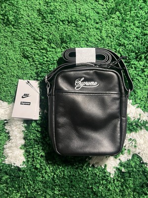 Supreme x Nike Leather Shoulder Bag Black SS25 BRAND NEW IN HAND