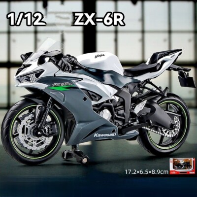 1/12 Scale Kawasaki Ninja ZX-6R ZX6R bike Motorcycle Toy Model BOX