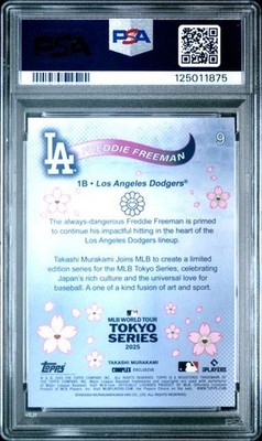 🔥🔥🔥PSA 10🔥🔥🔥2025 Topps Murakami FREDDIE FREEMAN Tokyo Series
