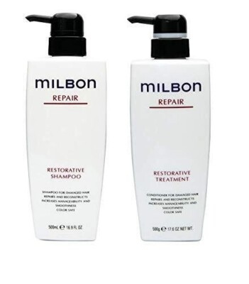 Milbon Repair Restorative Shampoo & Treatment 500ml each | eBay