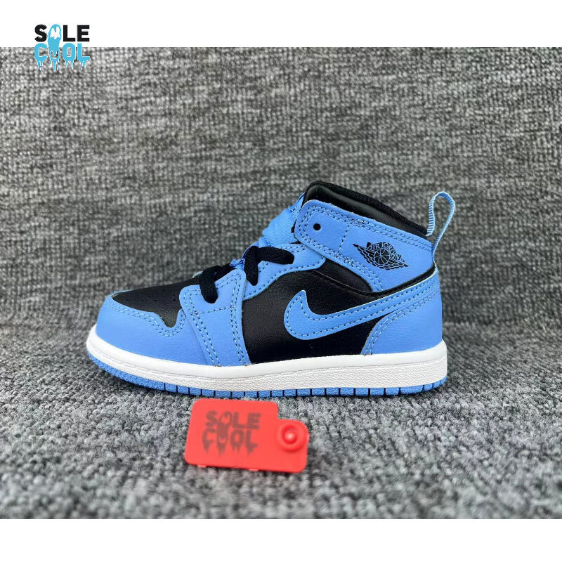 Nike Air Jordan 1 AJ1 Mid University Blue Black White TD TODDLERS
