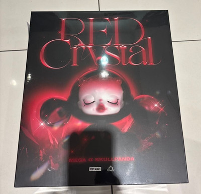 POPMART MEGA α SKULLPANDA 400% Red crystal Limited Edition