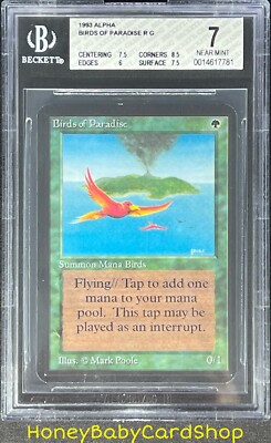 MTG Limited Edition Alpha 1993 Birds of Paradise BGS 7.0 NM Old