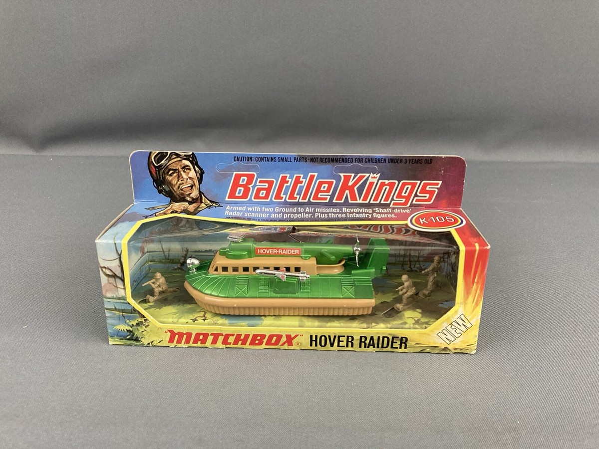 Matchbox Battle Kings K-105 Hover Raider NIB 1974 w/3 Figures