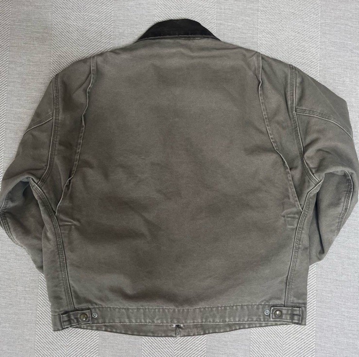 90s Carhartt Detroit Jacket Grey Made in USA Size L Vintage Japan