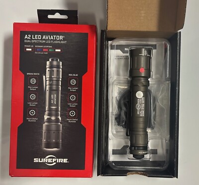 SureFire A2 LED Aviator Dual-Spectrum LED Flashlight A2L-HA-RD 110