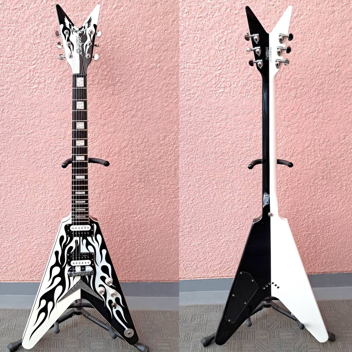 Electric Guitar Dean Michael Schenker Custom Flames Flying V Korea
