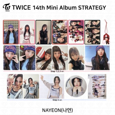 TWICE 14th Mini Album STRATEGY Step1,2,3,4 Photocard Postcard