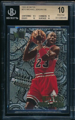 BGS 10 MICHAEL JORDAN 1995-96 FLEER METAL Nuts & Bolts Bulls HOF