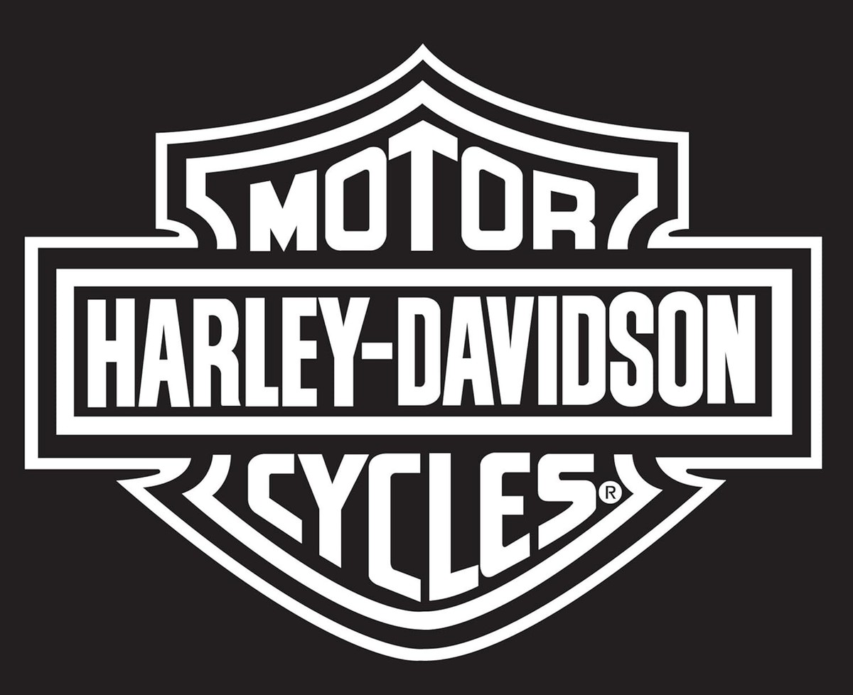 Harley-Davidson Motor Cycles White Bar & Shield Die Cut Decal