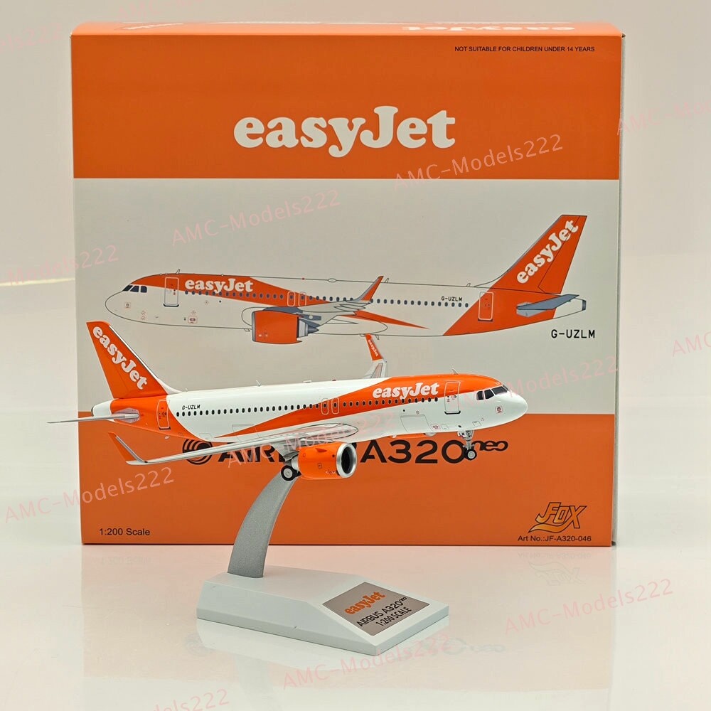 EasyJet Airbus A320neo G-UZLM -JFOX JF-A320-046 Diecast Model WITH