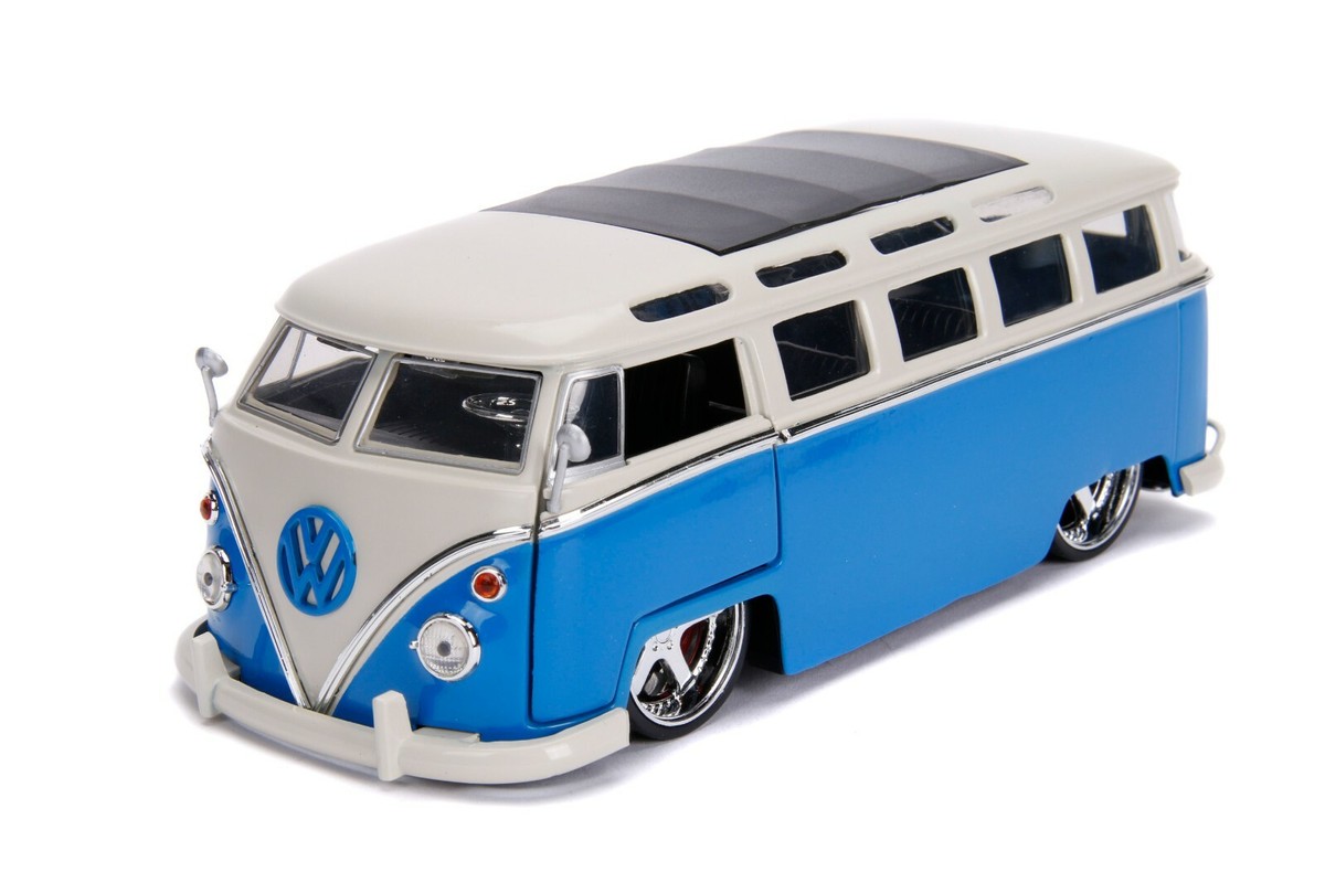 JADA TOYS BIGTIME KUSTOMS BTK 1962 VW VOLKSWAGEN BUS VAN BLUE 1:24