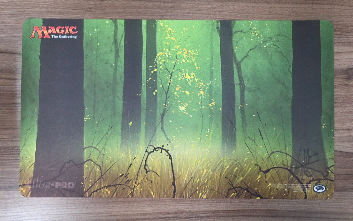Magic the Gathering Unhinged Forest Playmat John Avon Signed | eBay