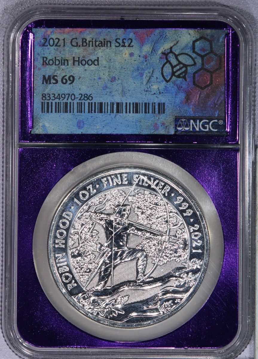銀貨 G.Britain 2021年 NGC MS69 イギリス ブリタニア