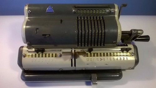 Vintage 1940 Allen-Wales Mechanical Adding Machine Calculator
