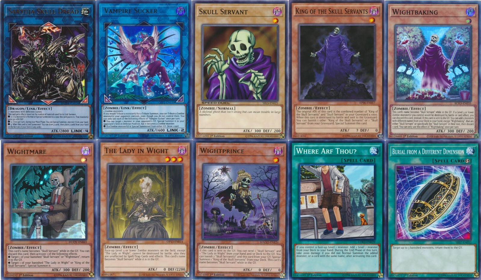 Yugioh Skull Servant 2024 Deck Wightmare King Lady Wight