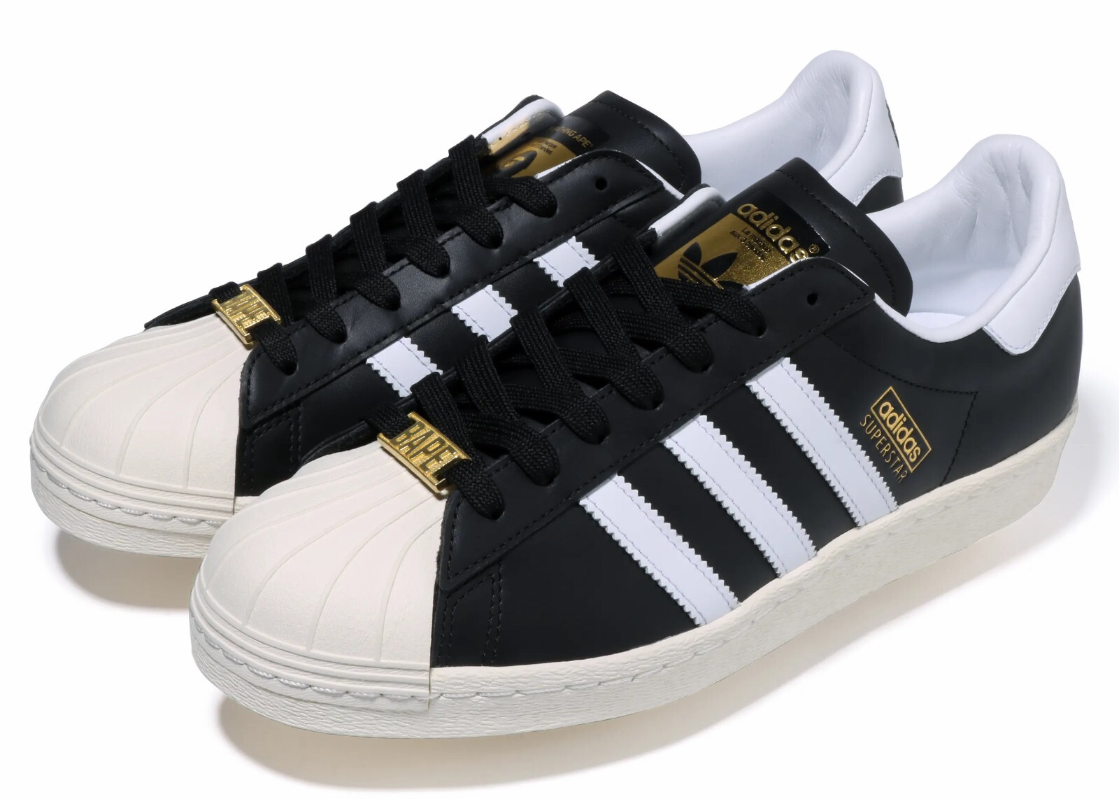 Bape x adidas Originals Superstar 80S Black 1I73-191-919 Size 11