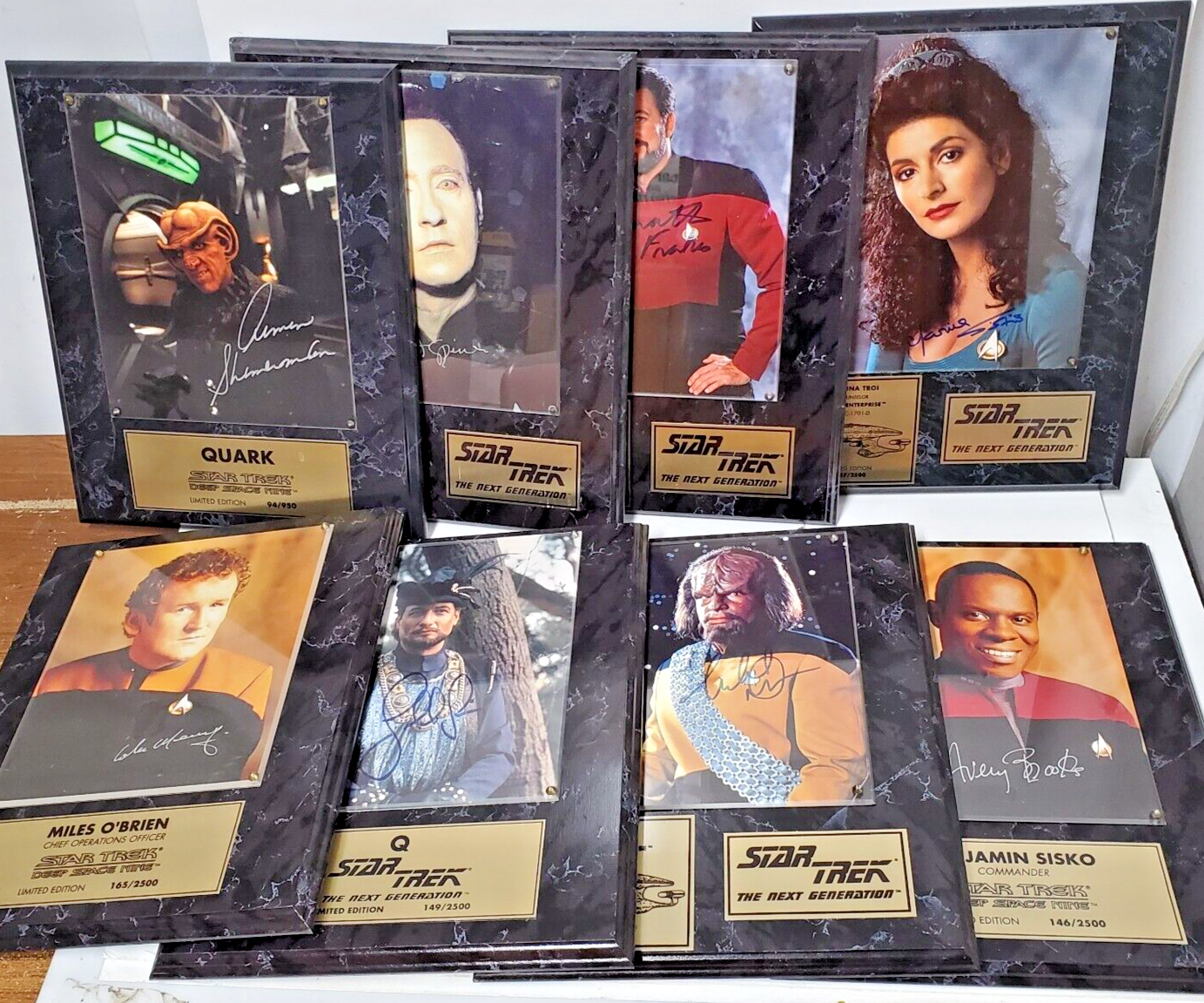 QVC/Scoreboard Star Trek Hand Signed Autograph Plaque Collection