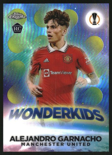 2022-23 Topps Chrome UEFA RC Alejandro Garnacho Orange Lava Rookie
