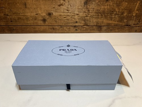 PRADA MILANO Blue Empty Shoe Storage Box w/ Tissue Paper 12
