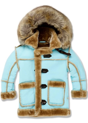 Kids Jordan Craig Denali Shearling Jacket (Light Blue) New. | eBay