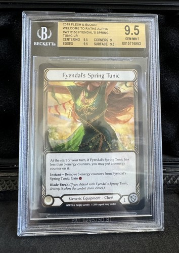 Flesh and Blood TCG Fyendal's Spring Tunic Cold Foil WTR 1st Ed
