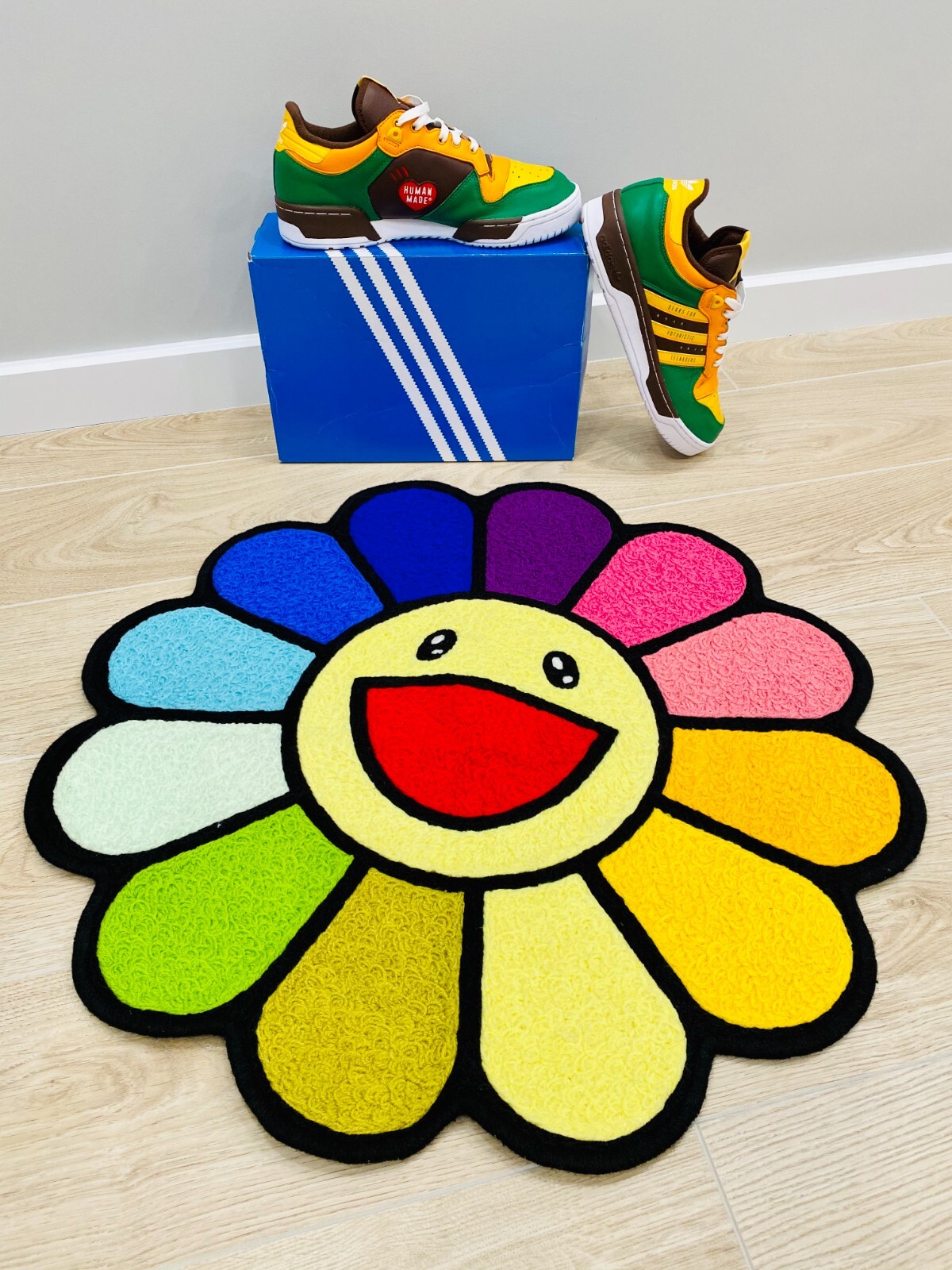 Takashi Murakami Rainbow Flower Area Rugs Living Room Carpets