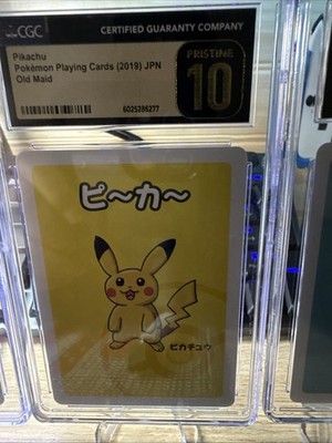 CGC 10 Pristine Pikachu Old Maid Playing Cards 2019 Japanese