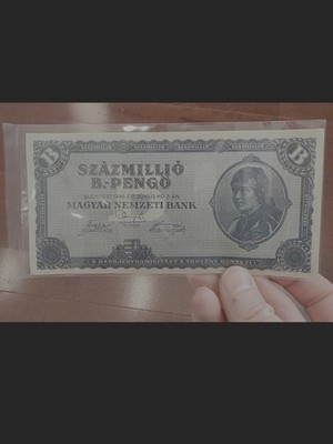 🫵🏽 100 Quintillion Pengo Banknote 1946 Historic Note Hungarian