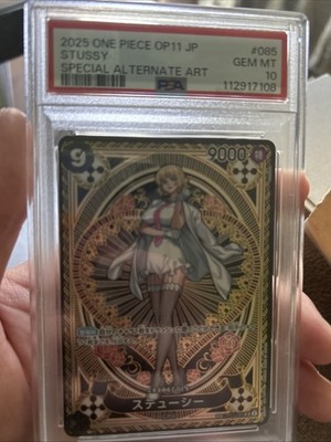 PSA 10 Stussy (SP Alt Art) OP07-085 SR A Fist of Divine Speed