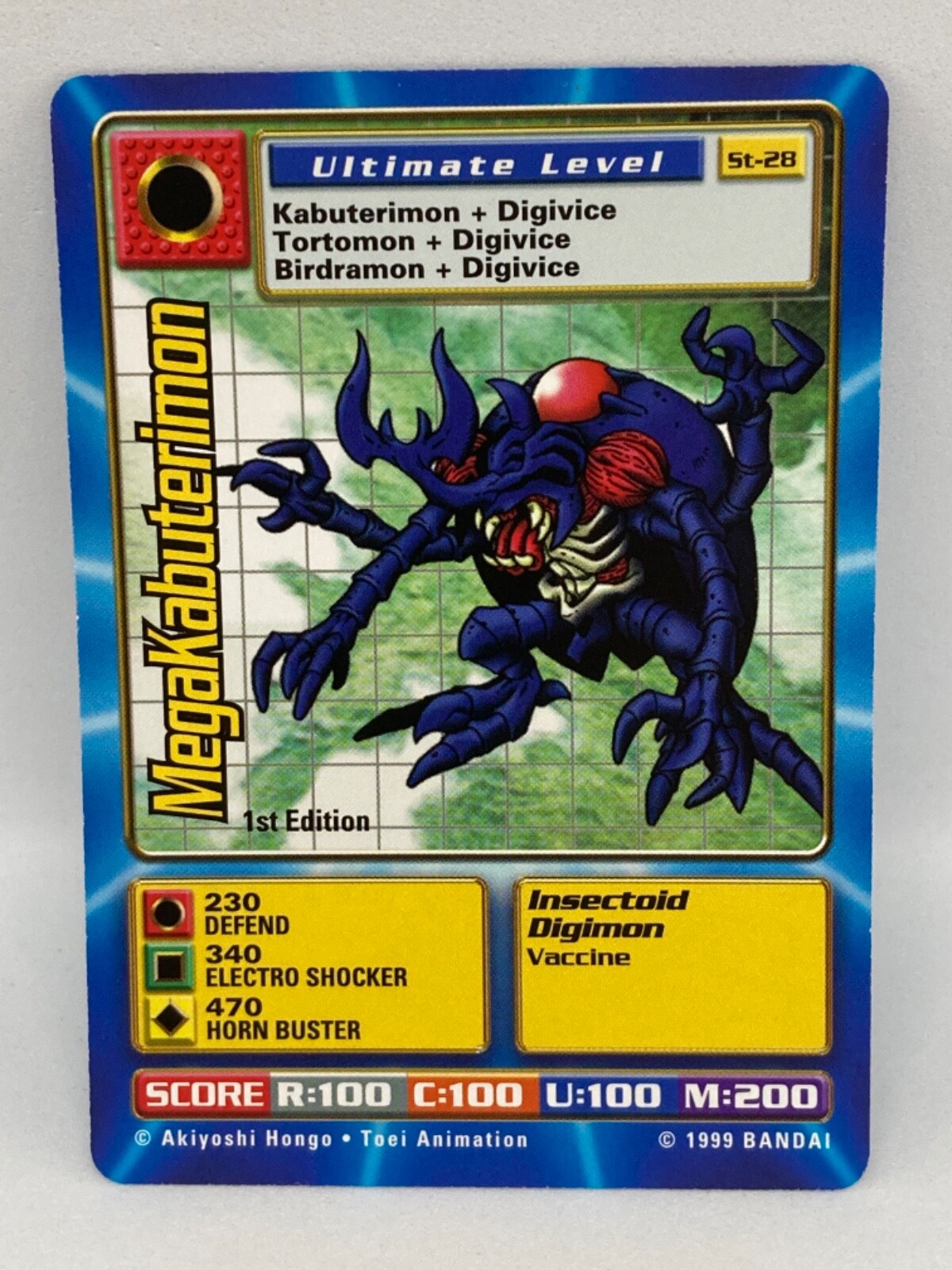 1st Edition DIGIMON CARD 1999 BANDAI - MegaKabuterimon - Ultimate