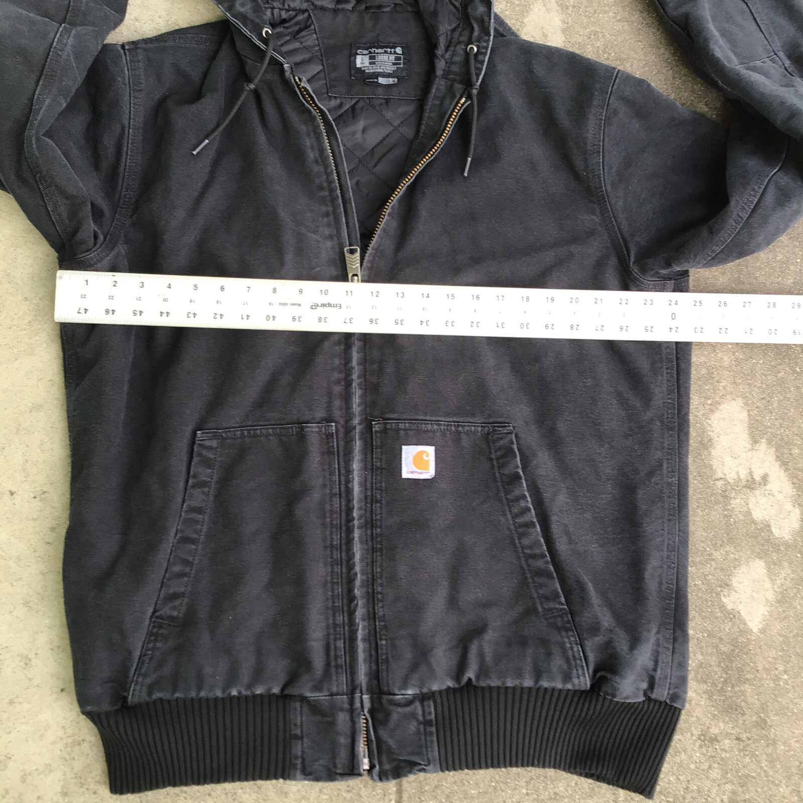 Carhartt Men Large Tall Loose Fit Black Duck Insulated Hooded