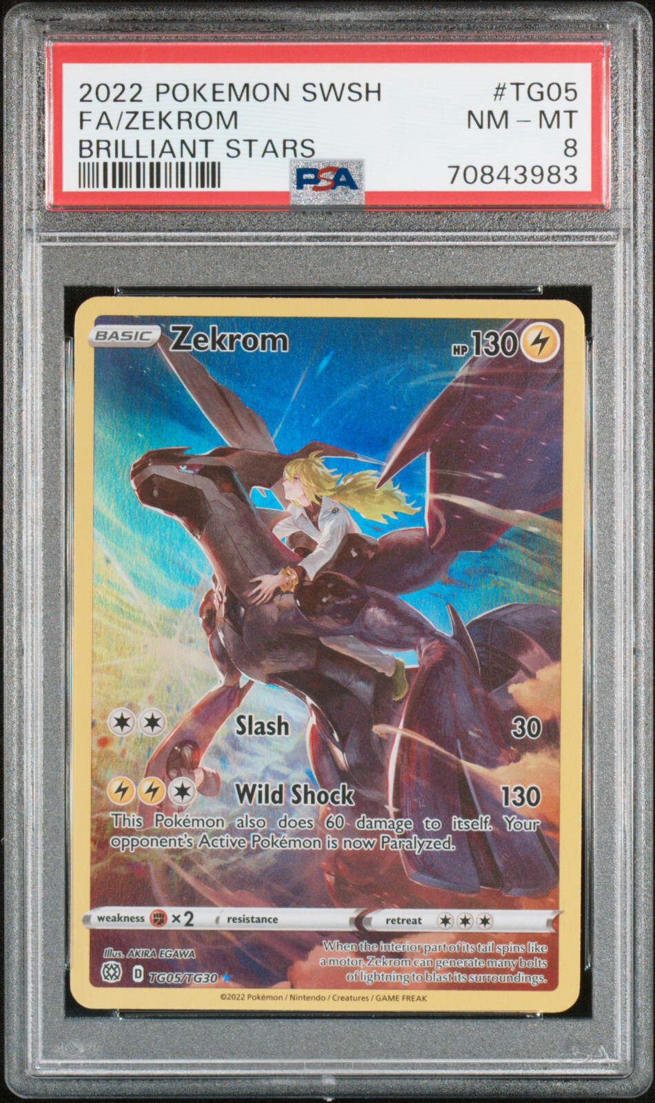 Pokemon Brilliant Stars Zekrom TG05/TG30 Trainer Gallery Full Art