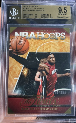 POP4! 2014 LEBRON JAMES NBA HOOPS ROAD TO THE FINALS /999 BGS 9.5