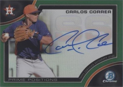 2015 BOWMAN CHROME MINI #PP2 CARLOS CORREA *RED REFRACTOR #4/5 BGS