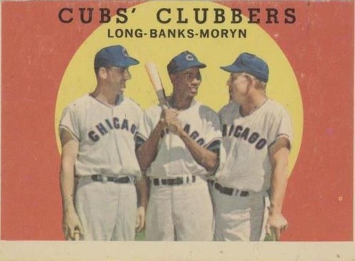 1959 Topps #147 Cubs' Clubbers Long / Banks / Moryn | eBay