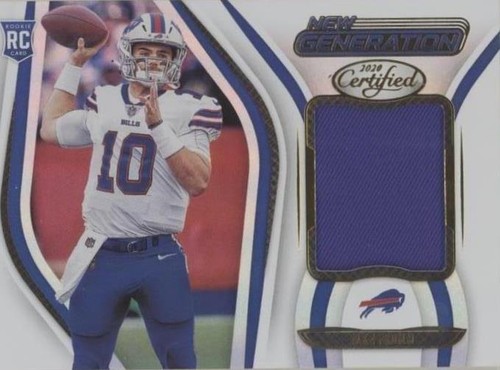 Jake Fromm Bills 2020 Panini Orange Certified RC Patch #7 38/299