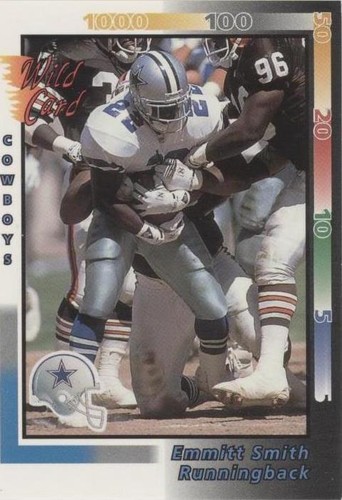 Emmitt Smith 1992 Wild Card Football Card #161 Dallas Cowboys | eBay