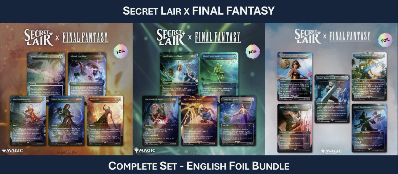 開封済】Secret Lair FF 3種類 Non Foil 英語 開封済】Secret Lair FF