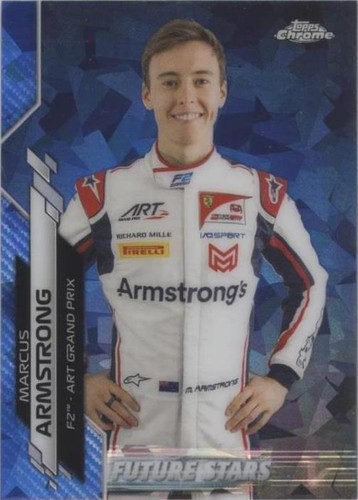 2020 Topps Chrome SAPPHIRE Formula 1 MARCUS ARMSTRONG AQUA
